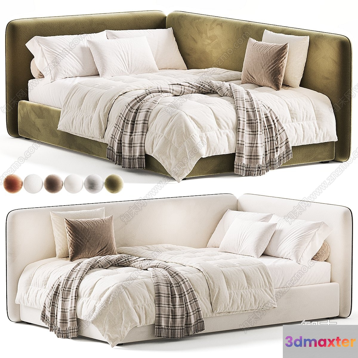 Modern Day Bed 3D Model - 15525 - VRAY Render