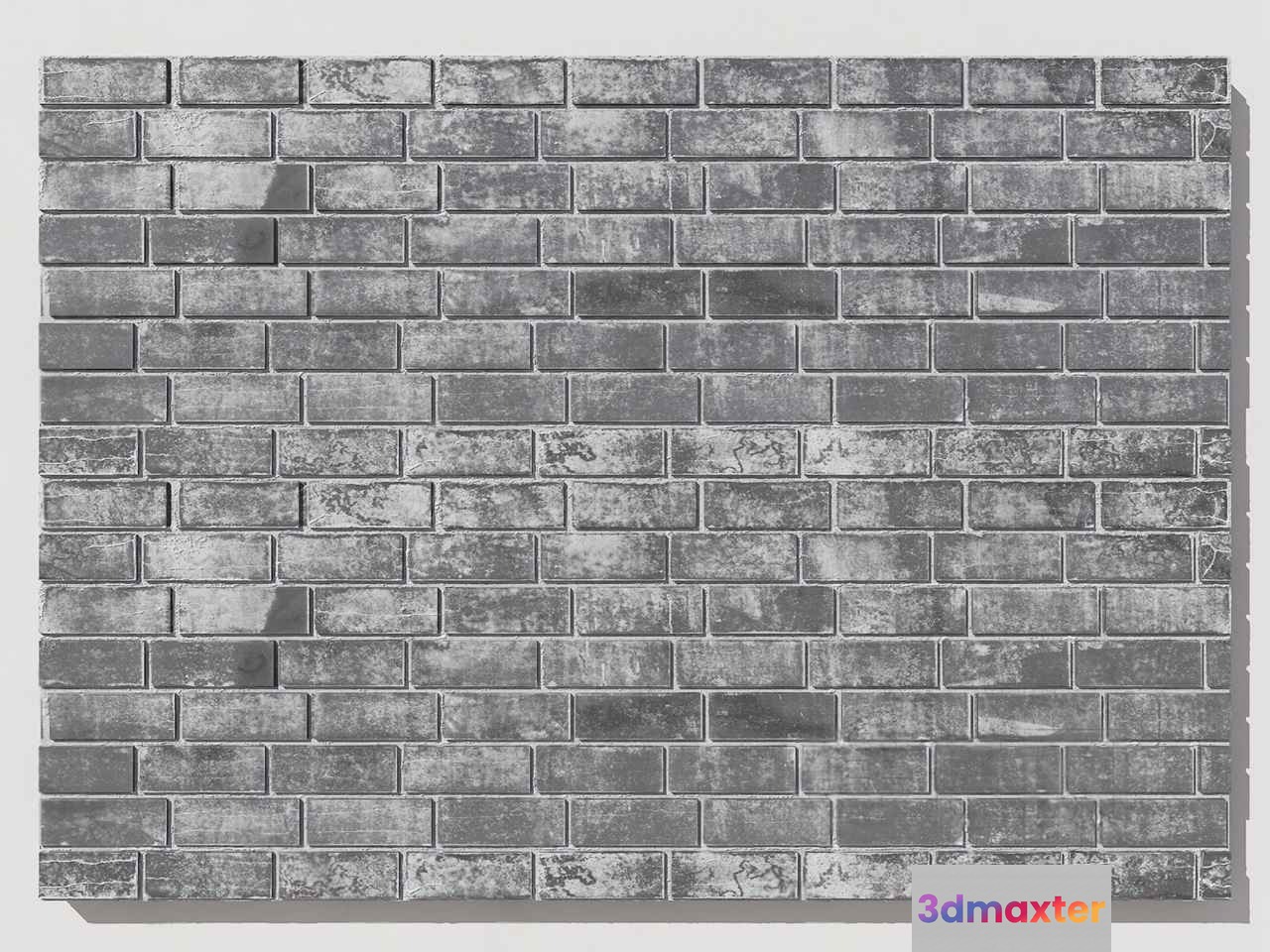 A Gray Brick Wall 3D Model - 3432 - VRAY Render
