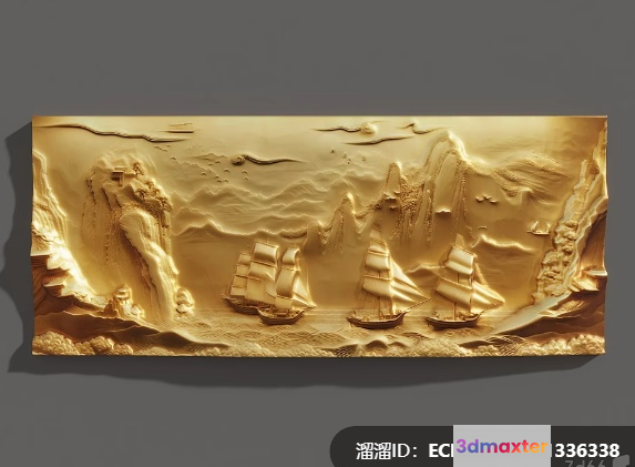The Main Subject Is A 3D Image Of A Ship At Sea 3D Model - 8931 - VRAY Render
