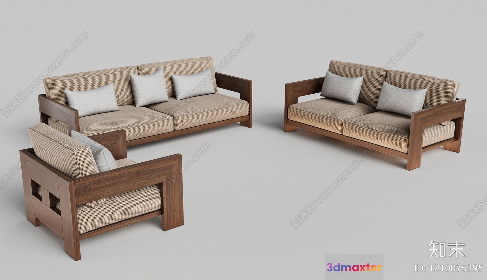 Modern Living Room 3D Model - 1101 - VRAY Render