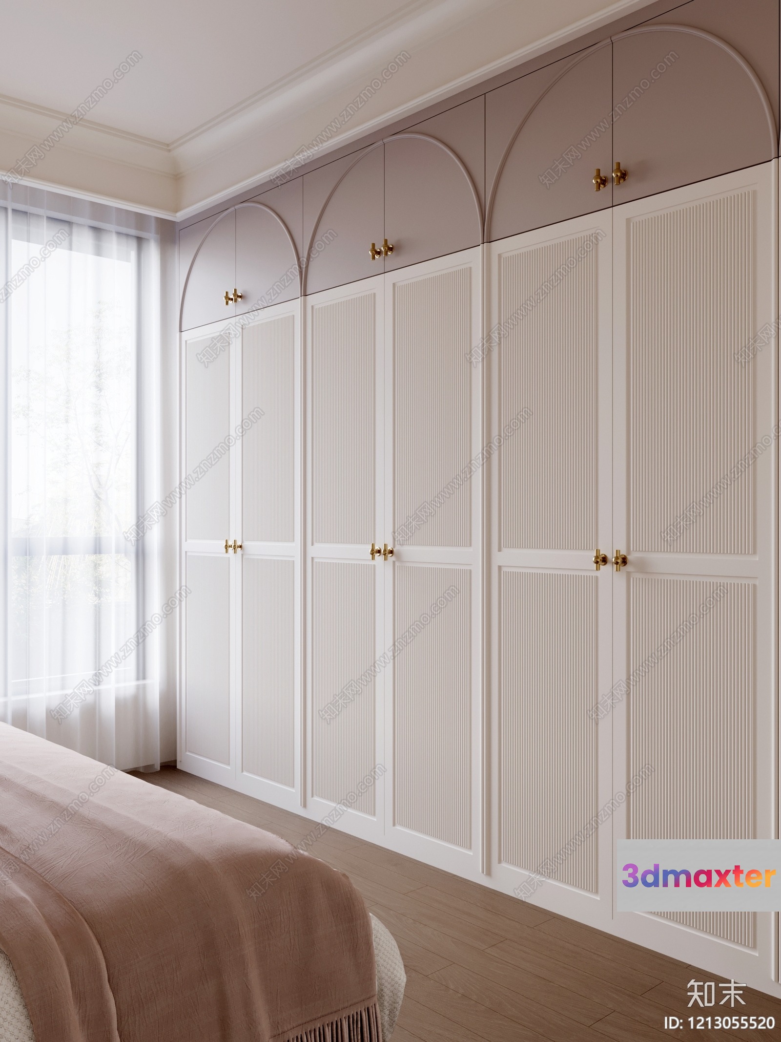 Cozy Bedroom With Wardrobe 3D Model - 4723 - VRAY Render