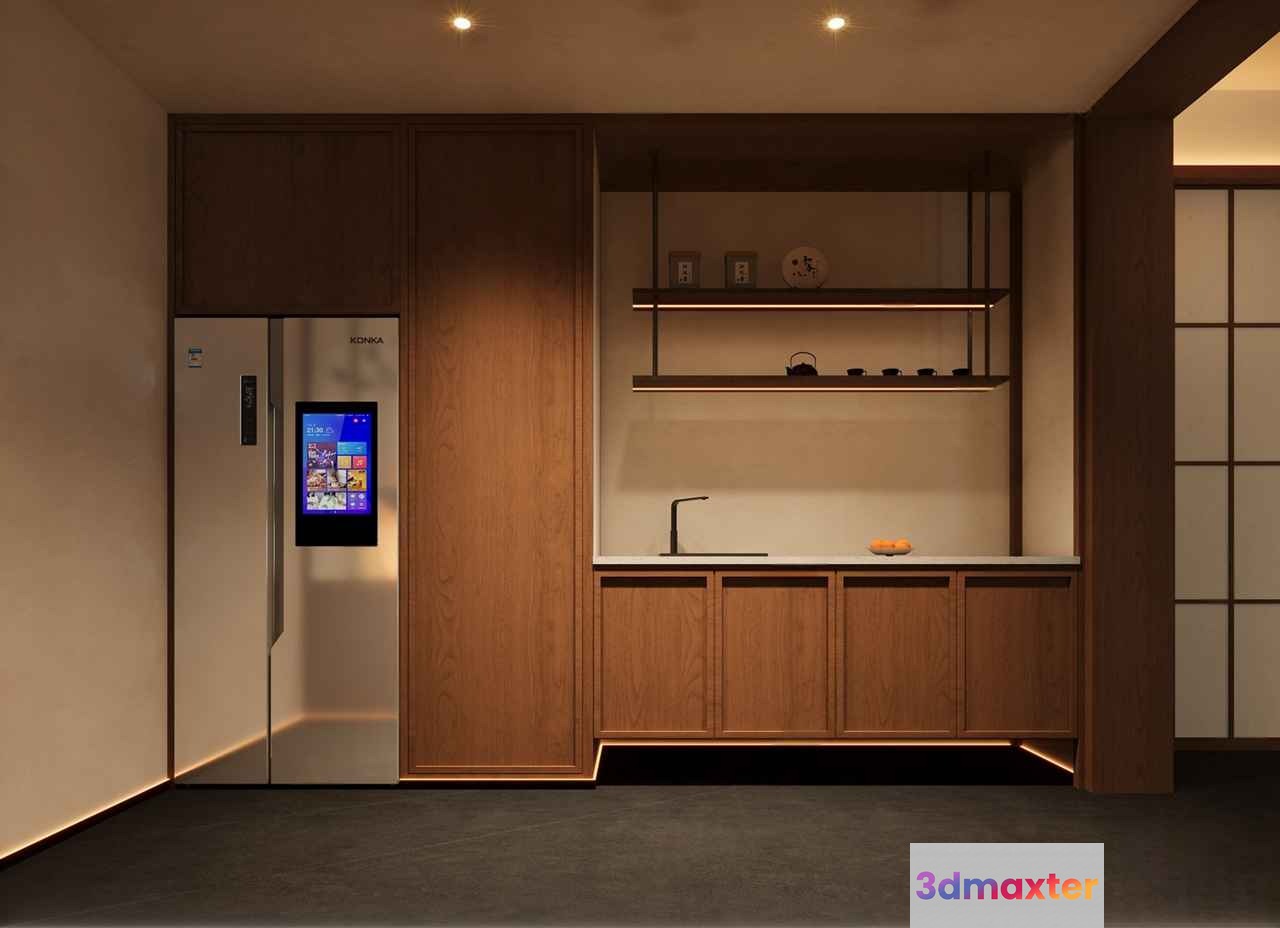 Modern Kitchen Setup 3D Model - 1711 - CORONA Render