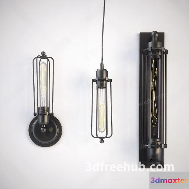 Modern Light Fixtures 3D Model - 12298 - VRAY Render