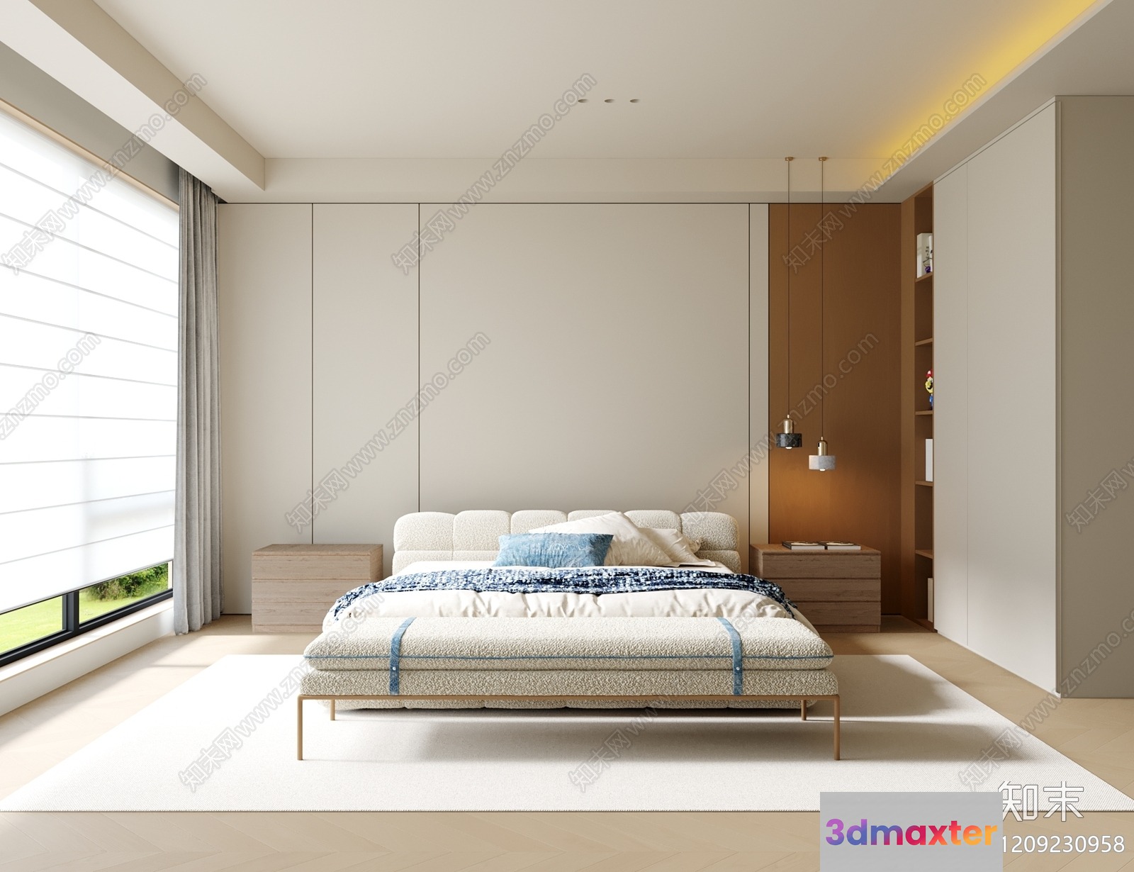 Modern Bedroom 3D Model - 20756 - VRAY Render