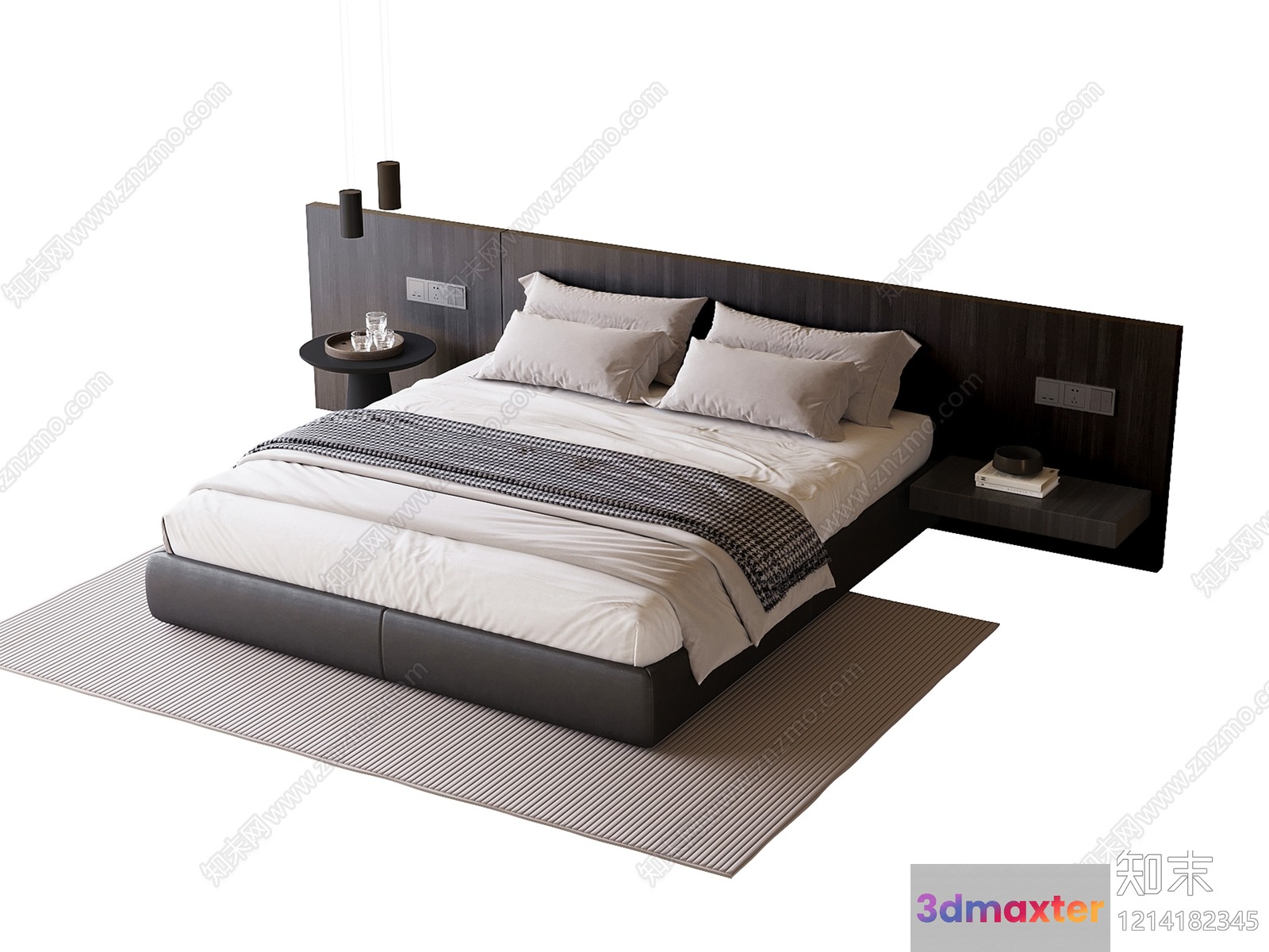 Modern Bedroom Furniture 3D Model - 6600 - VRAY Render
