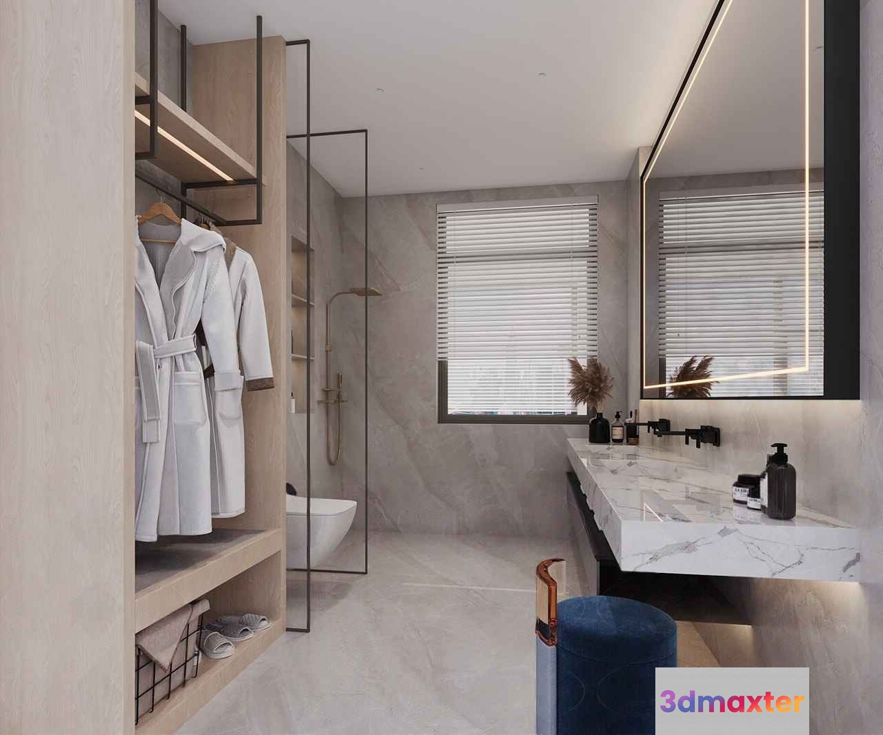 A Bathroom Vanity 3D Model - 19012 - CORONA Render