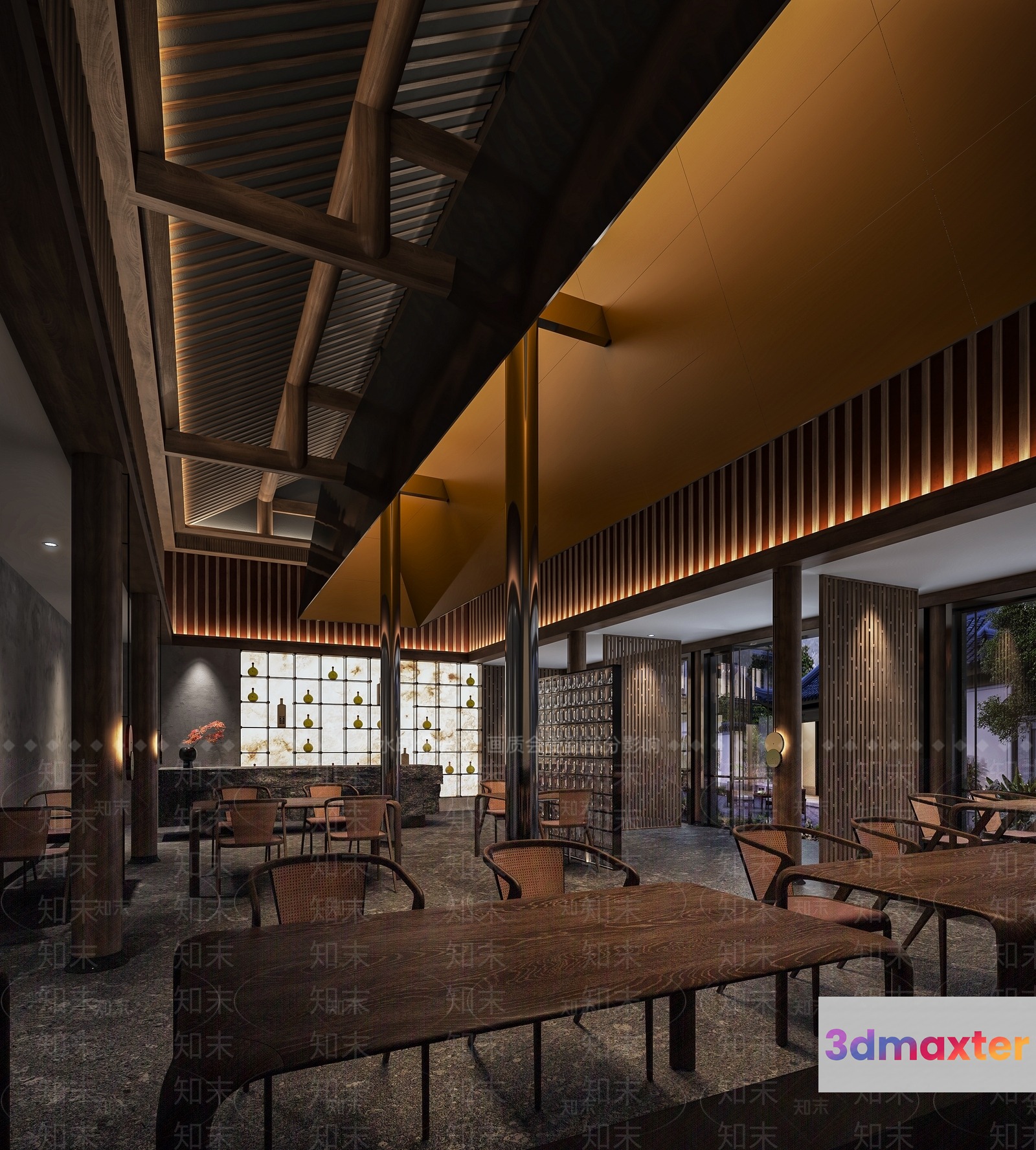 Modern Dining Room 3D Model - 14696 - VRAY Render