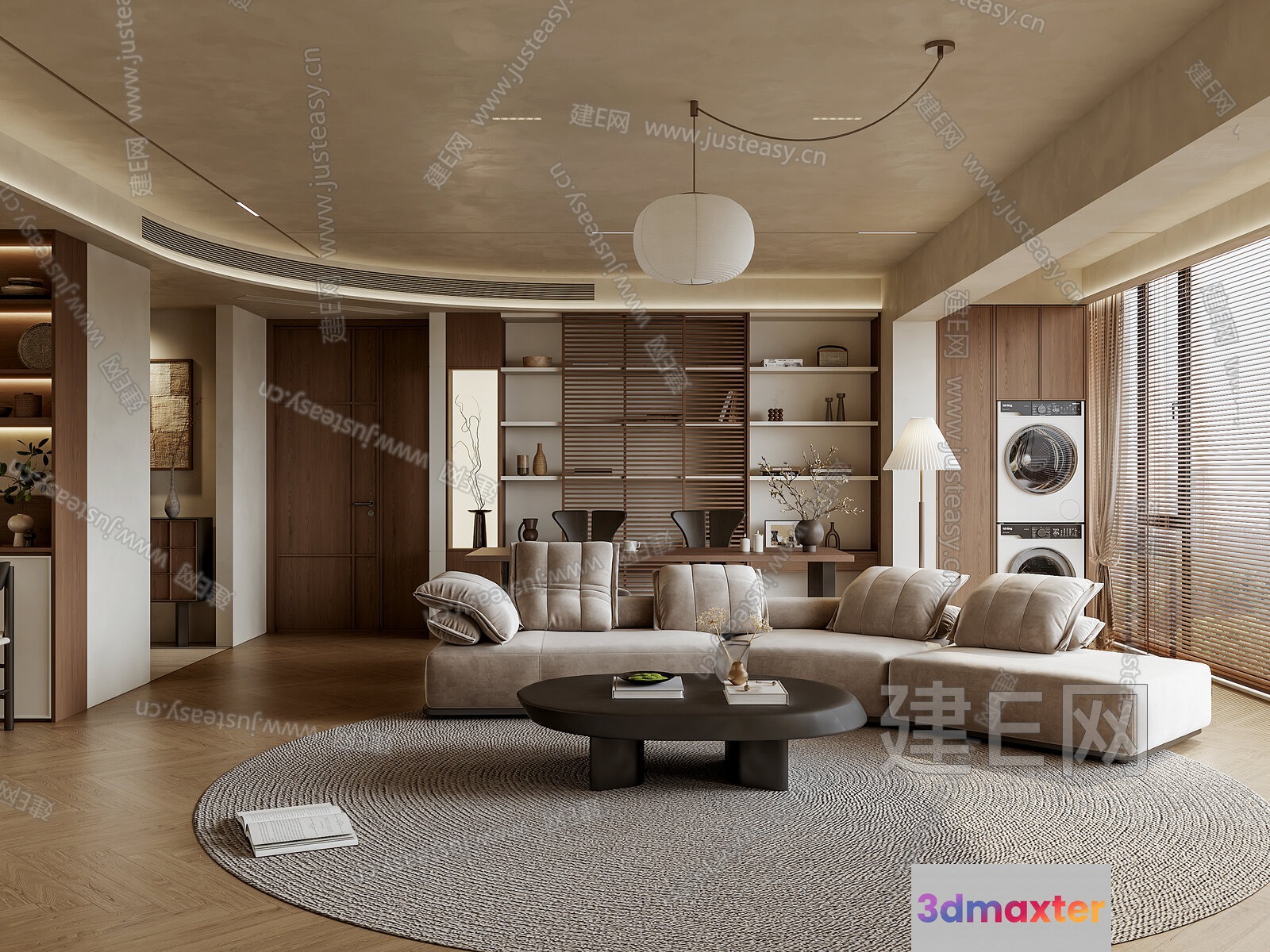 Modern Living Room 3D Model - 18474 - VRAY Render