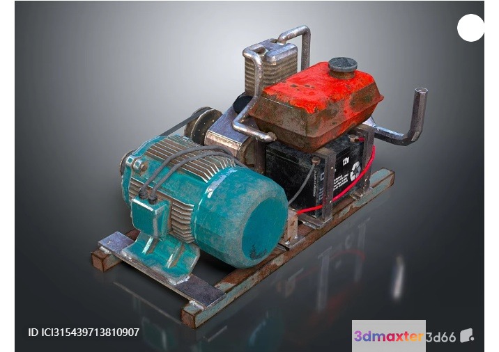 Rusty Generator 3D Model - 2205 - VRAY Render