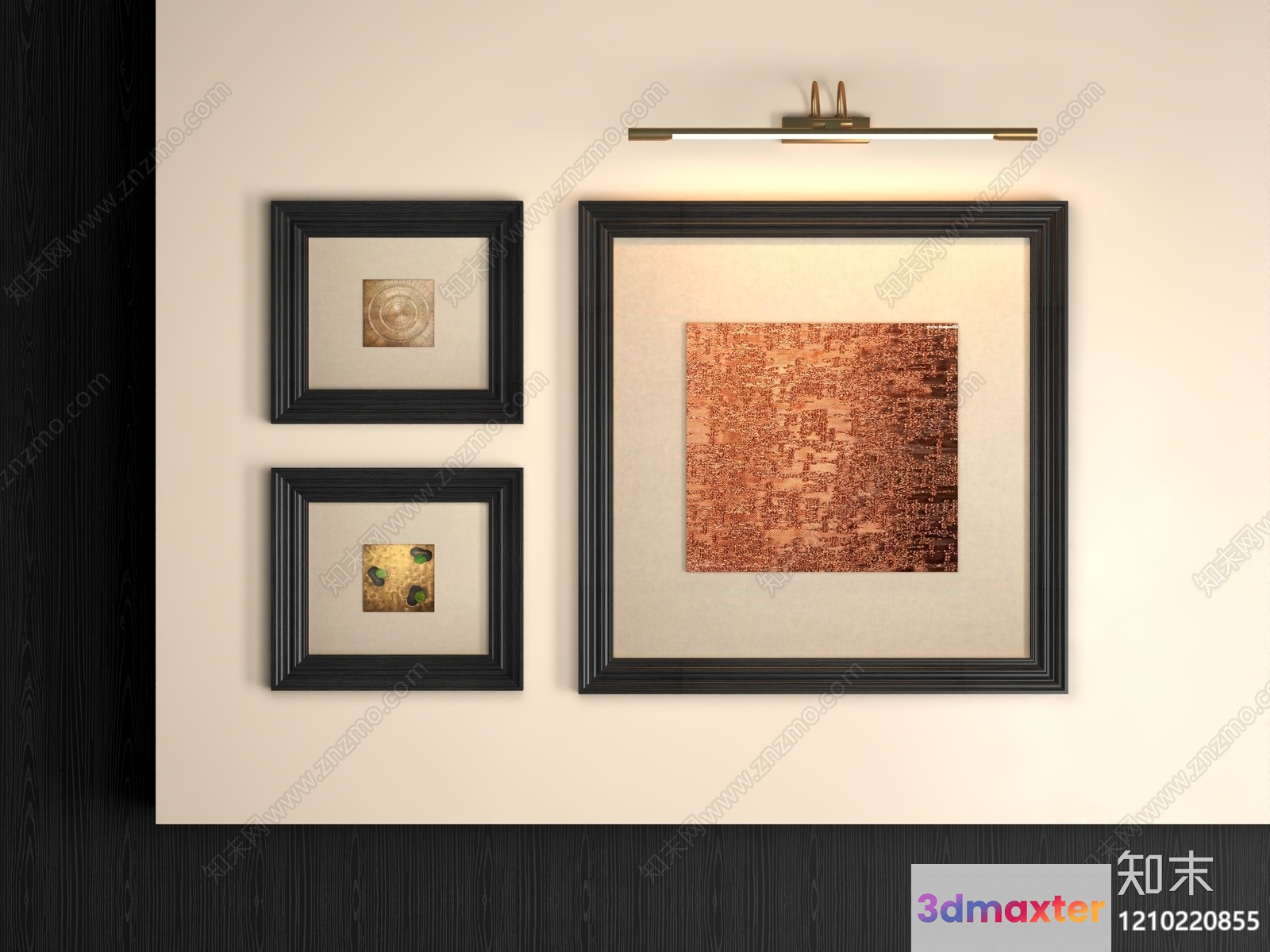 Modern Art Display 3D Model - 1788 - VRAY Render