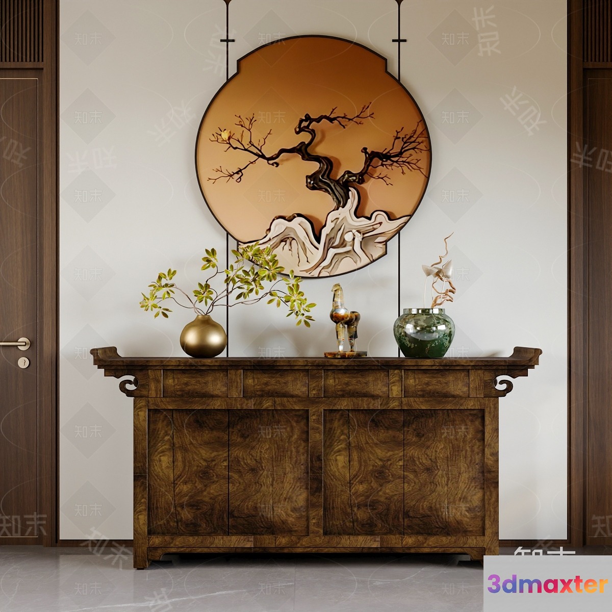 Traditional Chinese Decor 3D Model - 17158 - VRAY Render