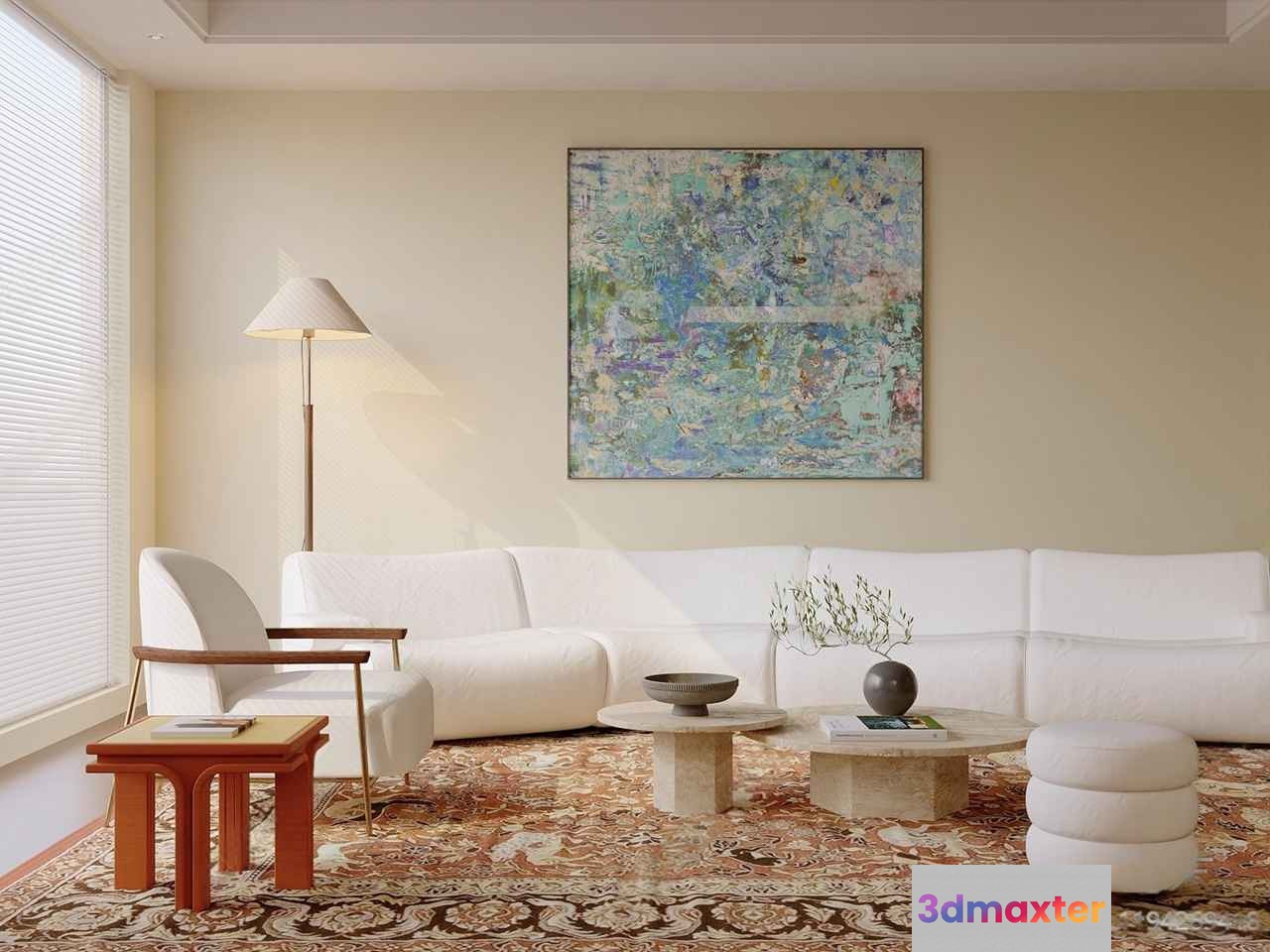 Modern Living Room 3D Model - 6270 - CORONA Render