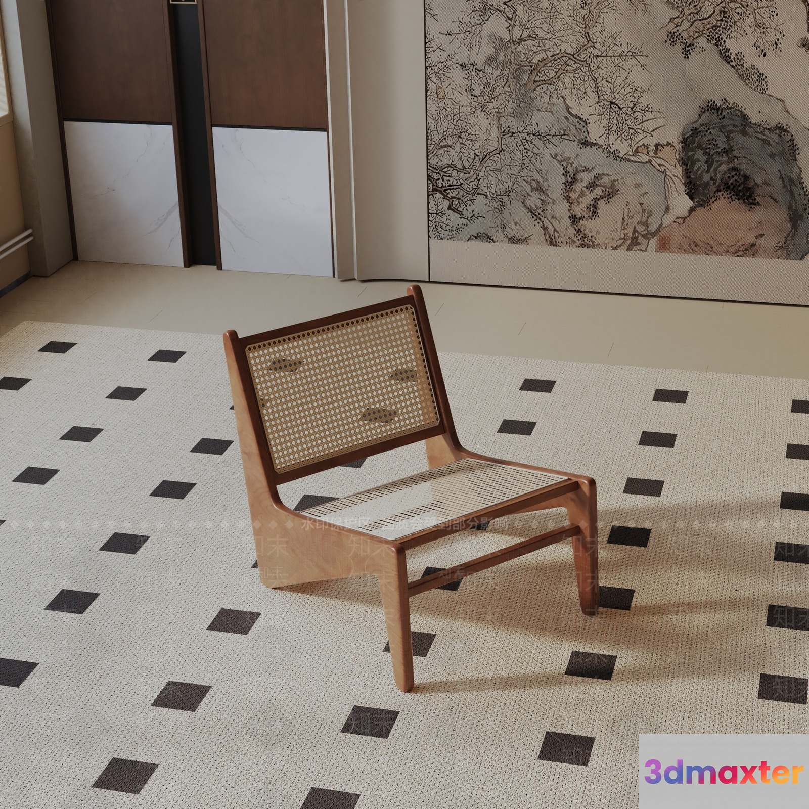Wooden Chair 3D Model - 2308 - VRAY Render