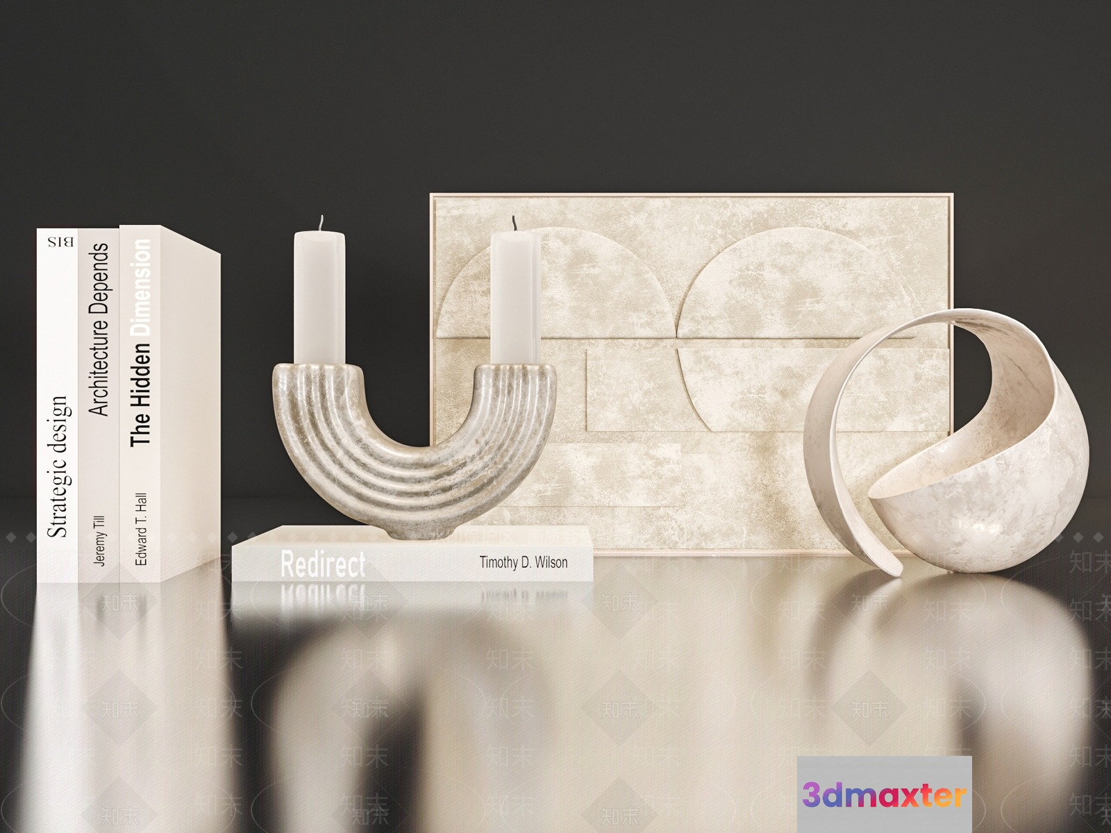 Minimalist Bookshelf 3D Model - 22163 - VRAY Render