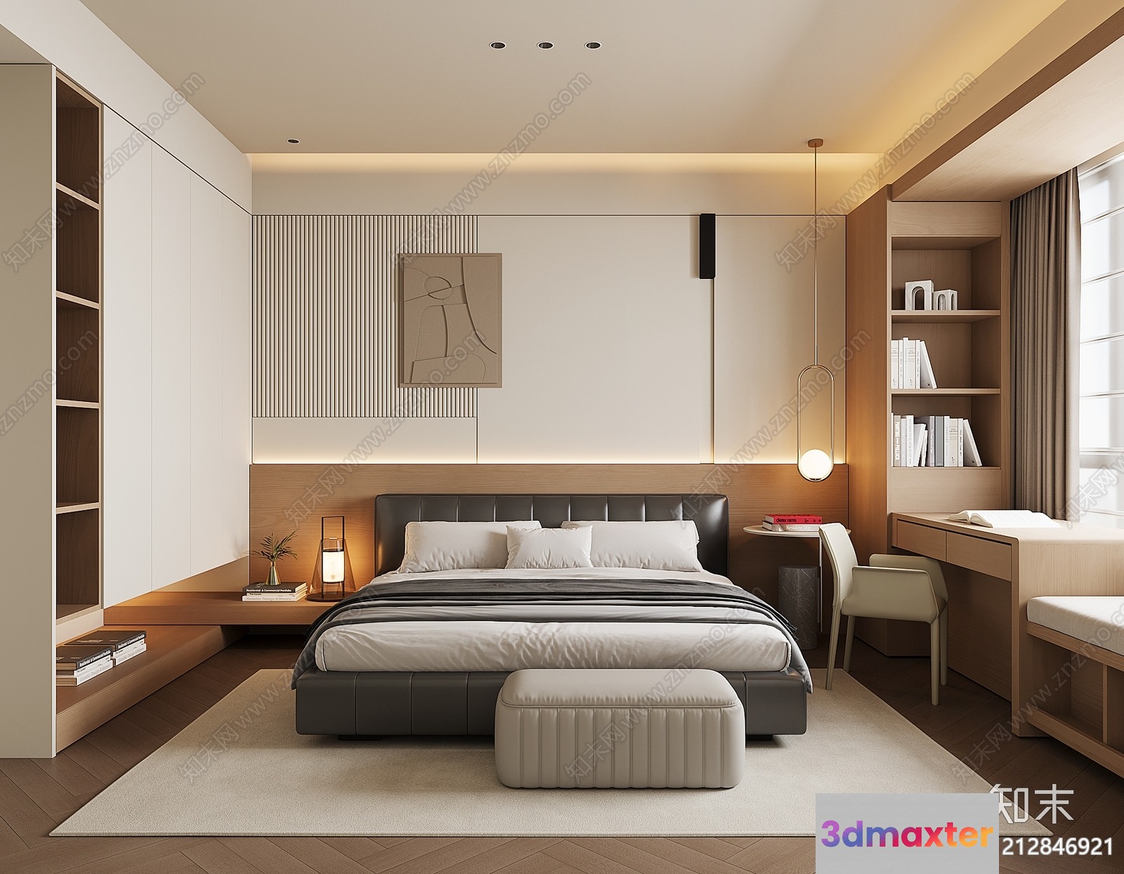 Cozy Bedroom 3D Model - 4716 - VRAY Render