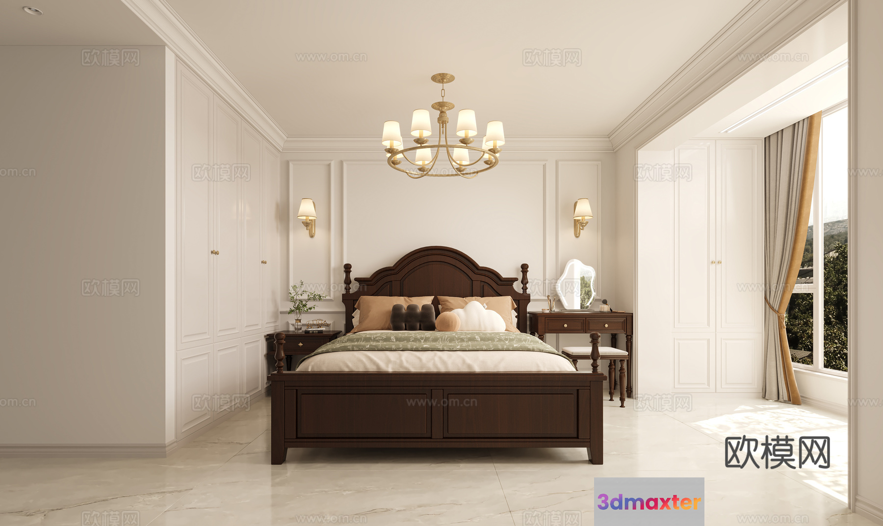 Cozy Bedroom 3D Model - 11179 - VRAY Render