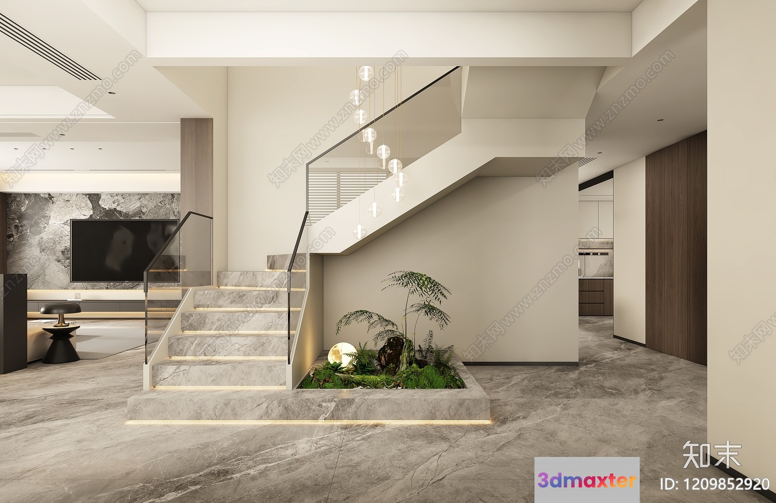 Modern Home Interior 3D Model - 22749 - VRAY Render