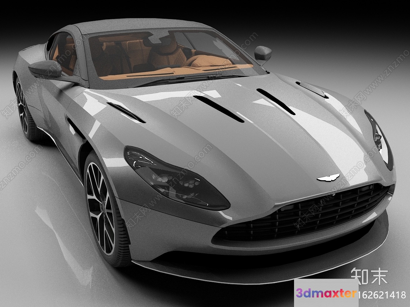 A Sleek Sports Car 3D Model - 7502 - VRAY Render