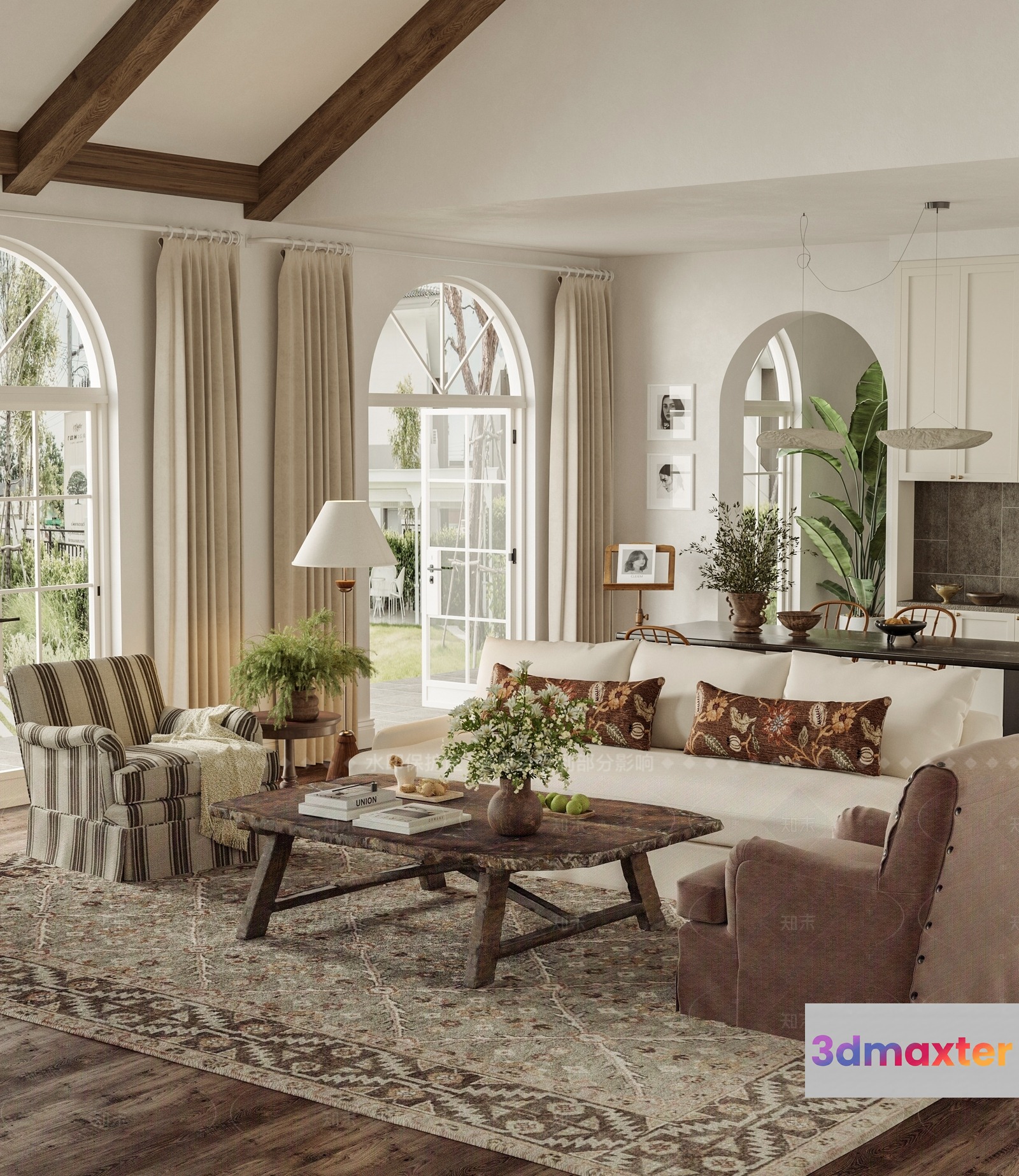 Modern Living Room 3D Model - 8748 - CORONA Render