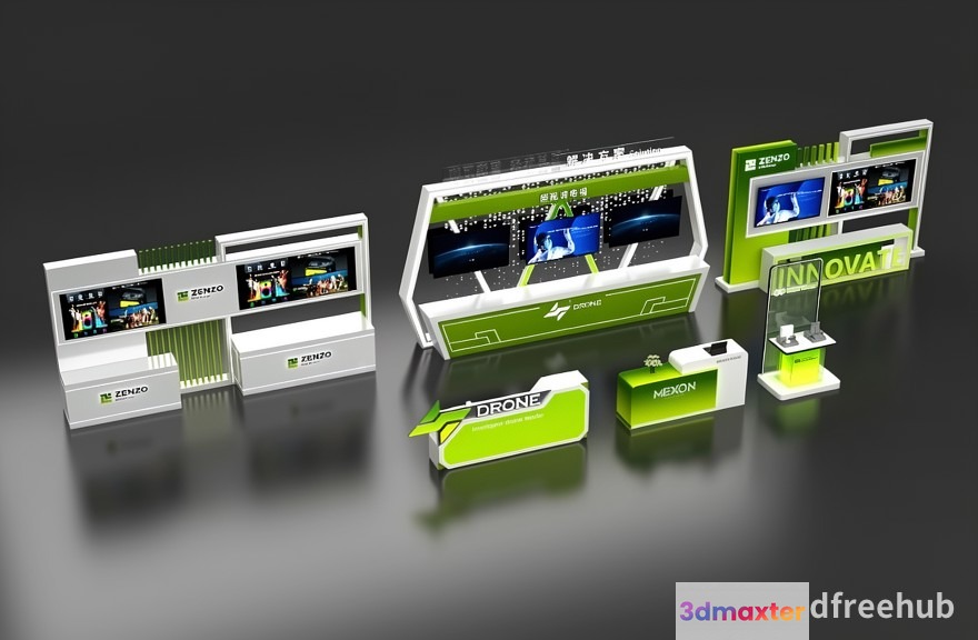 Modern Computer Display 3D Model - 3611 - VRAY Render