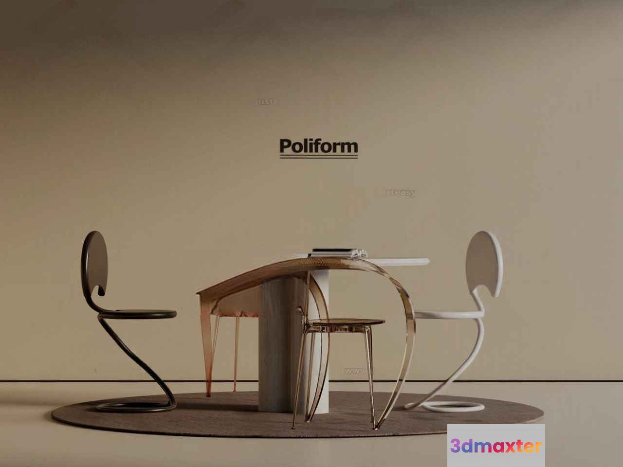 Modern Minimalist Furniture 3D Model - 16562 - VRAY Render