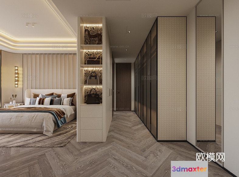 Modern Bedroom 3D Model - 3050 - CORONA Render