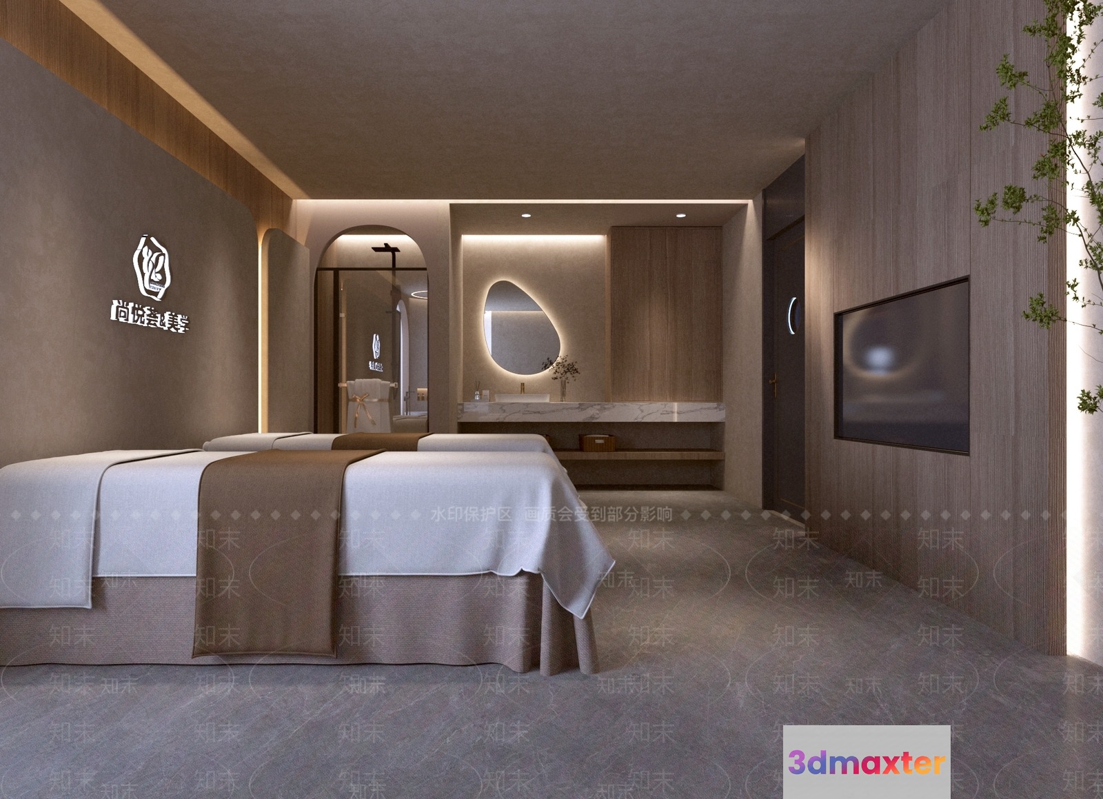 Modern Hotel Room 3D Model - 4690 - VRAY Render