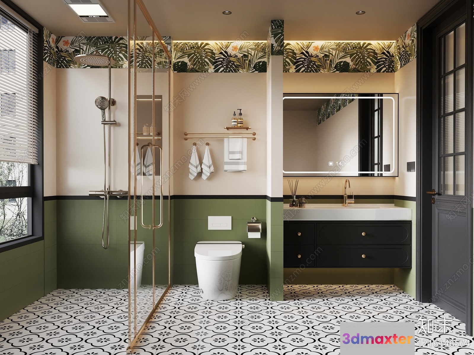 A Modern Bathroom 3D Model - 15339 - VRAY Render