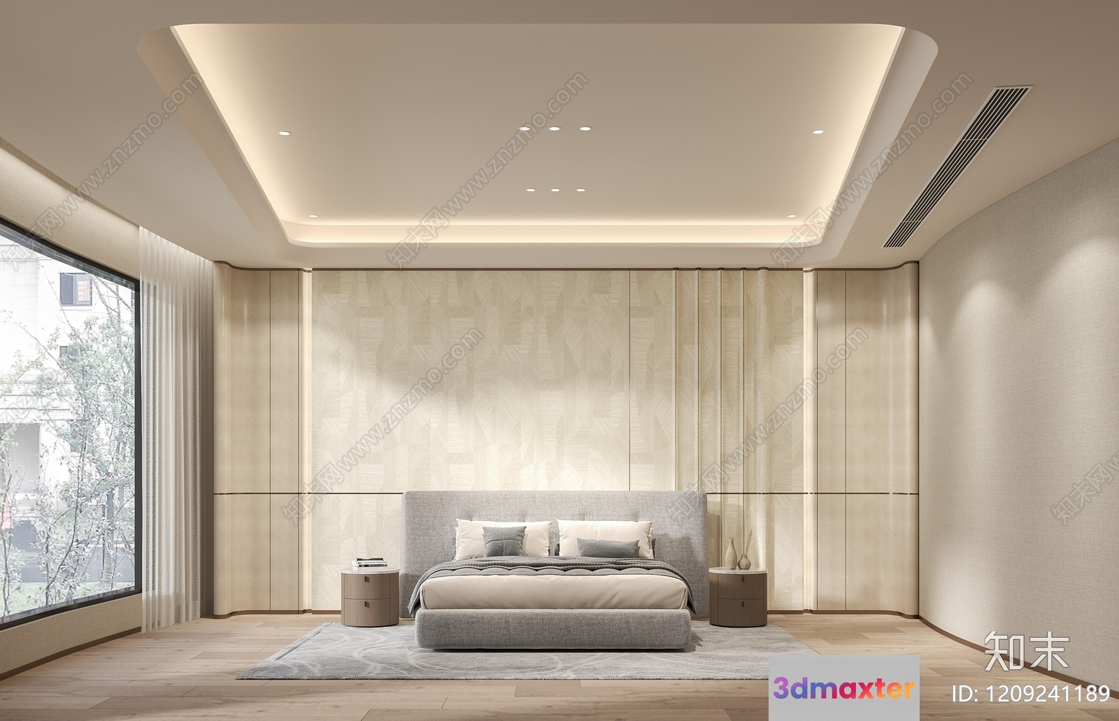 Modern Bedroom 3D Model - 3271 - VRAY Render