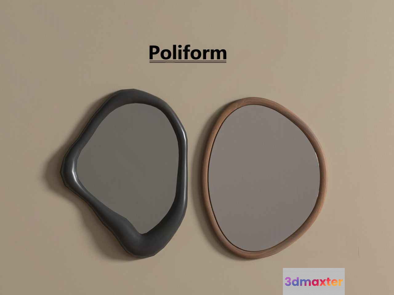 Poliform Wall Mirrors 3D Model - 14884 - VRAY Render