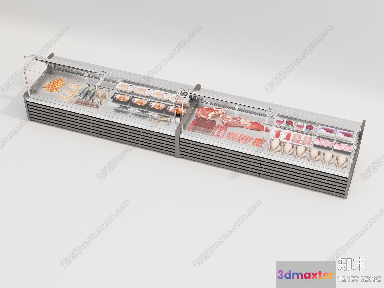 A Meat Display Case 3D Model - 10501 - VRAY Render