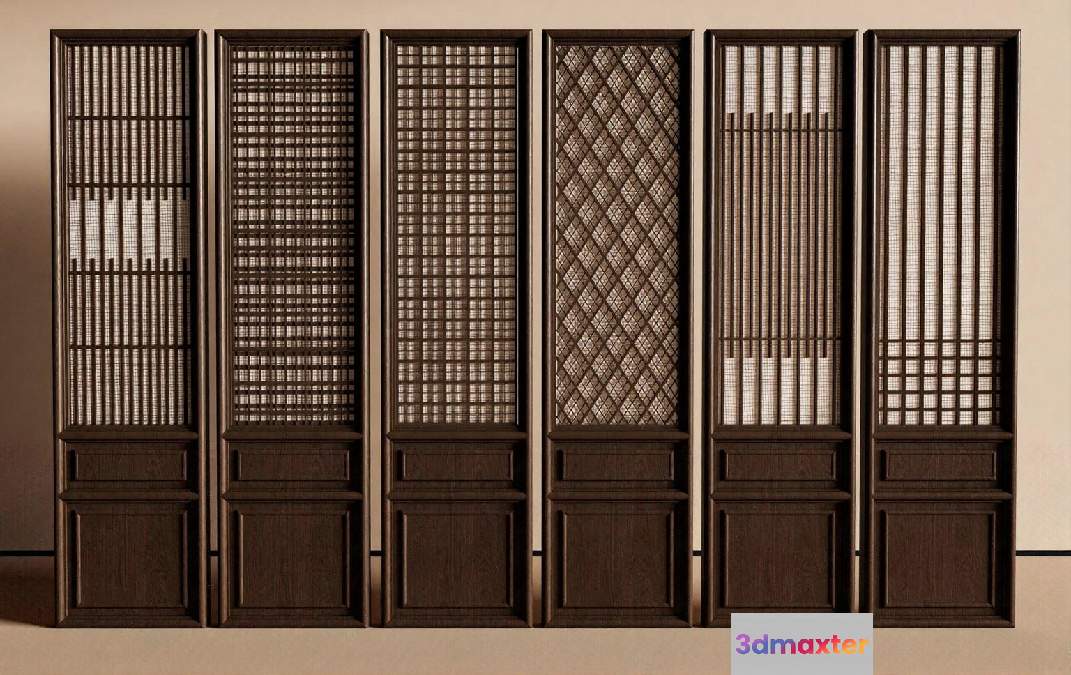 Classic Wooden Doors 3D Model - 12921 - VRAY Render
