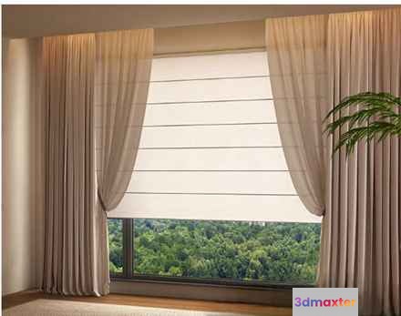 Window With White Blinds 3D Model - 15324 - VRAY Render