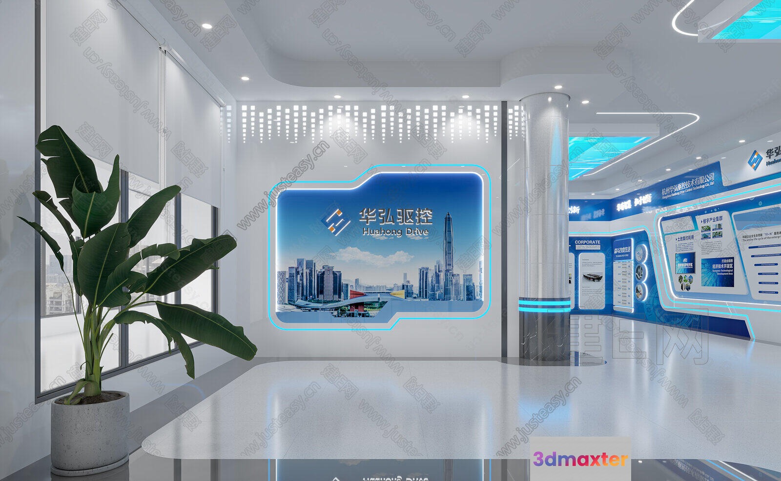 Modern Office Lobby 3D Model - 7657 - CORONA Render