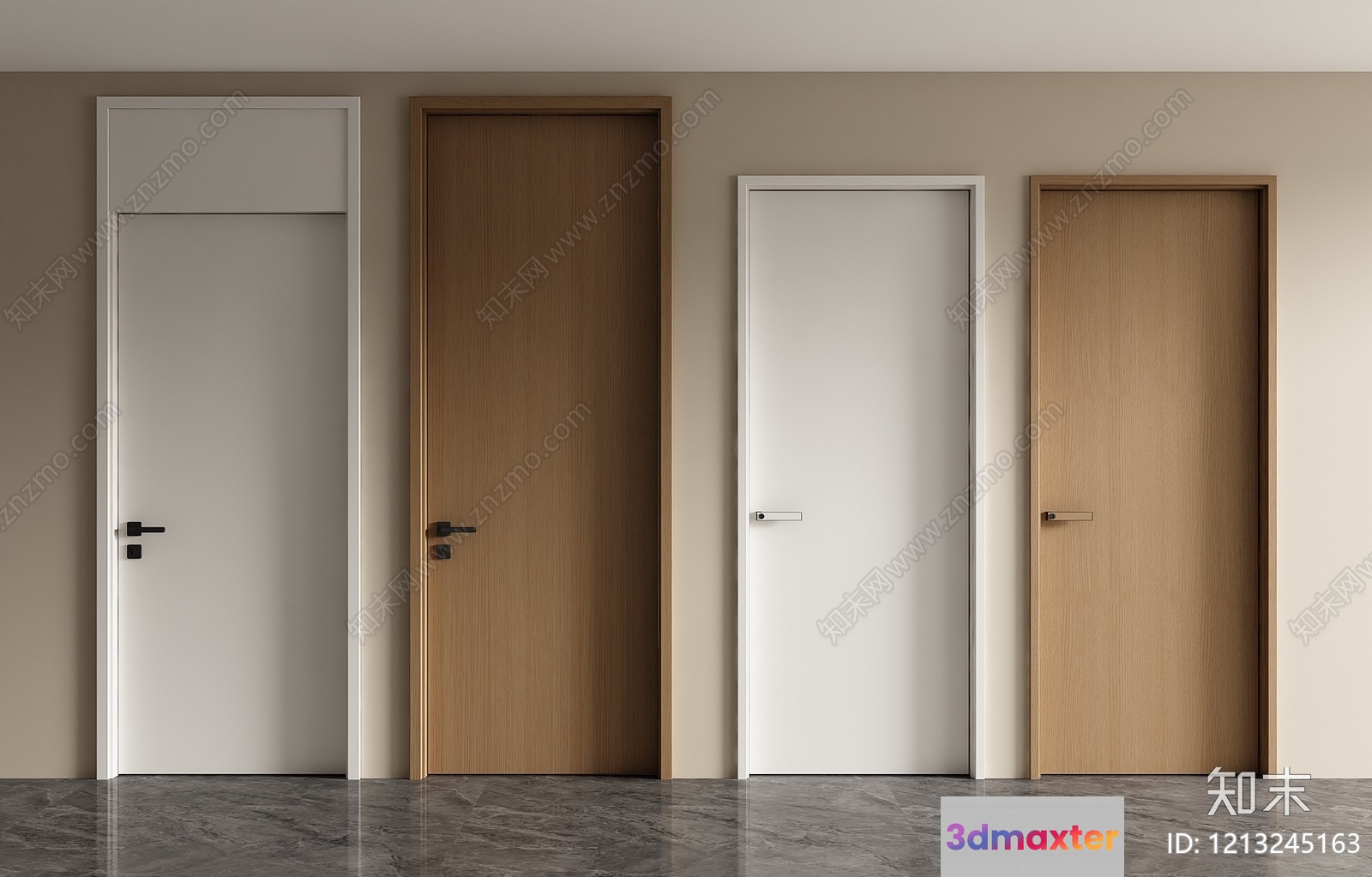 Four Doors 3D Model - 15141 - VRAY Render