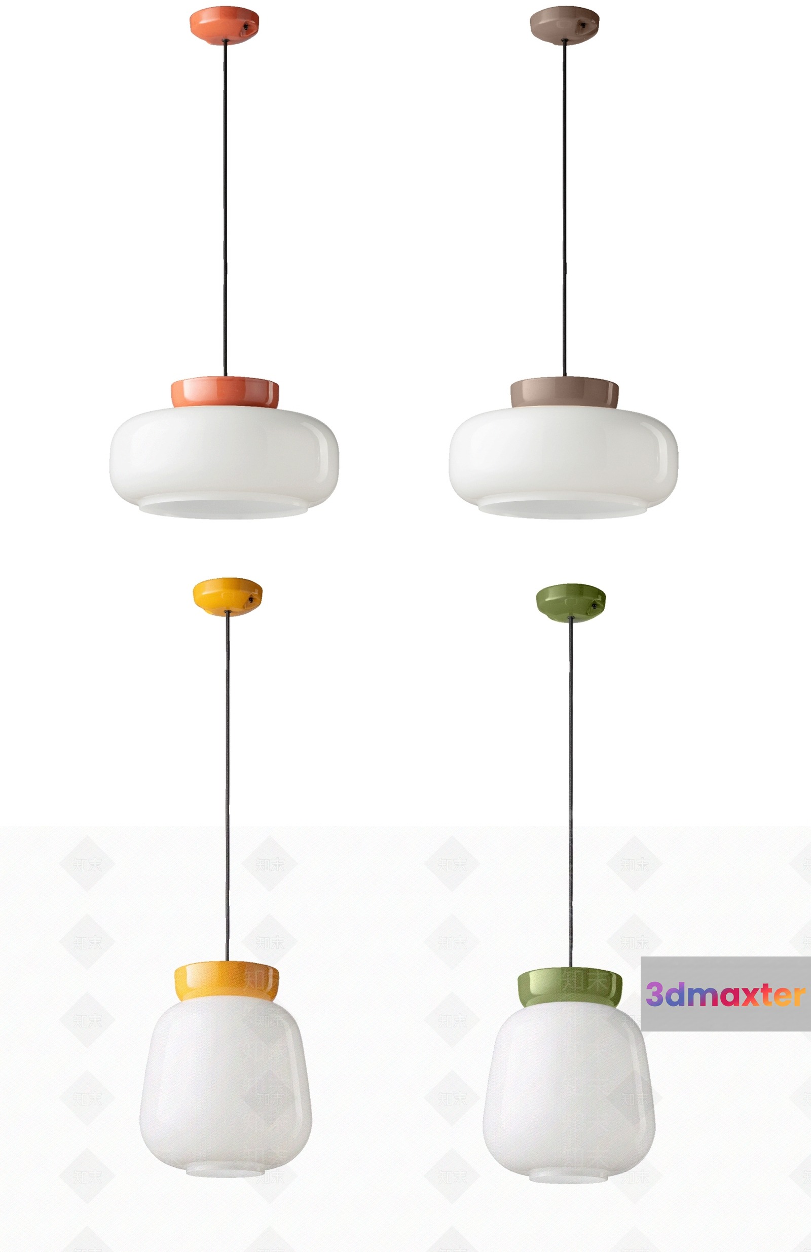Glass Pendant Lights 3D Model - 18864 - VRAY Render