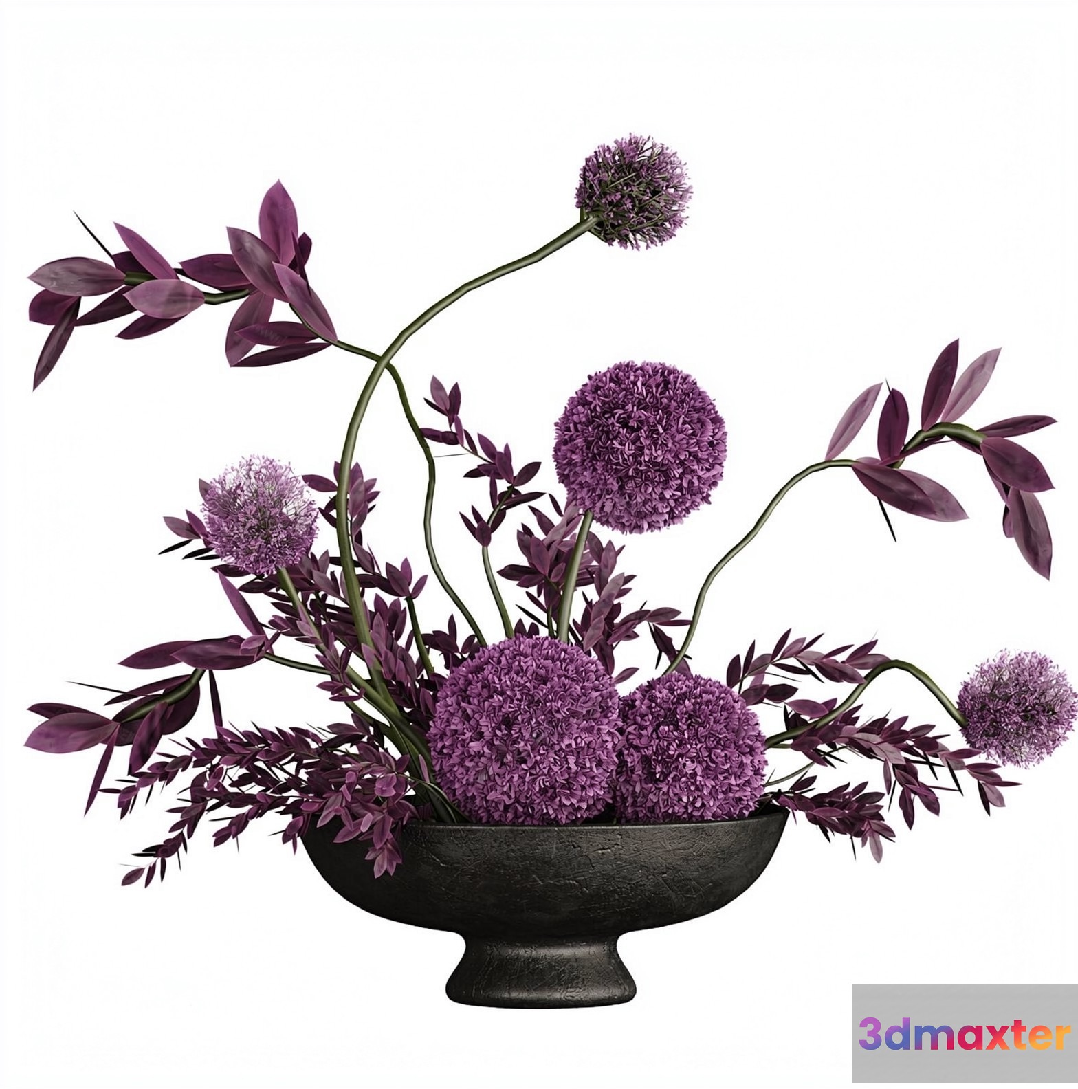 Purple Flower Arrangement 3D Model - 19951 - VRAY Render