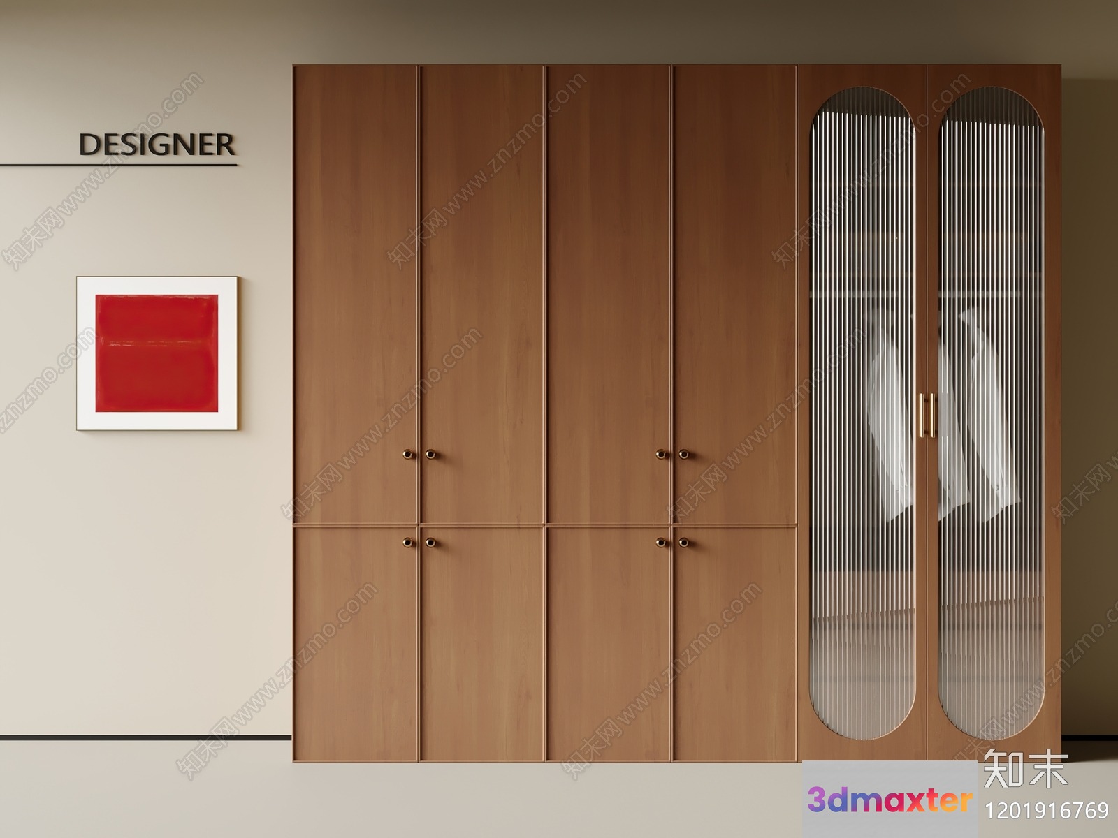 A Modern Wardrobe 3D Model - 7943 - CORONA Render