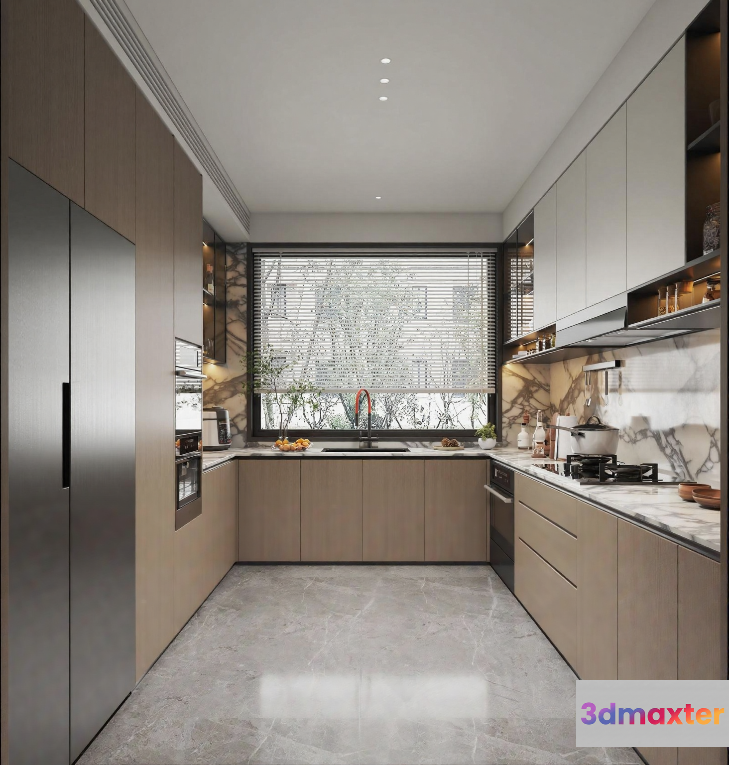 Modern Kitchen 3D Model - 6313 - VRAY Render