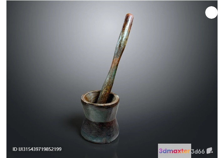 Rusty Mortar And Pestle 3D Model - 3384 - VRAY Render