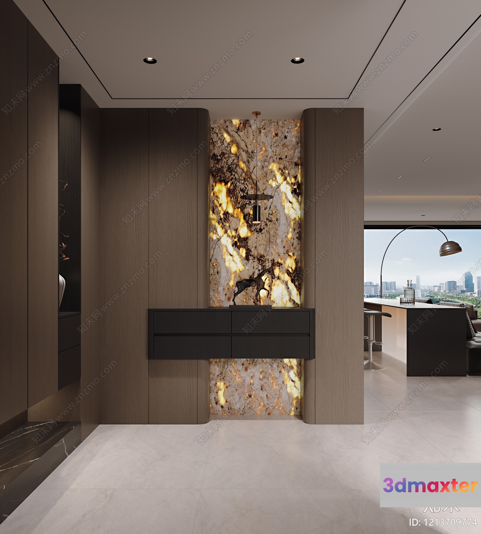Modern Living Room 3D Model - 7236 - VRAY Render