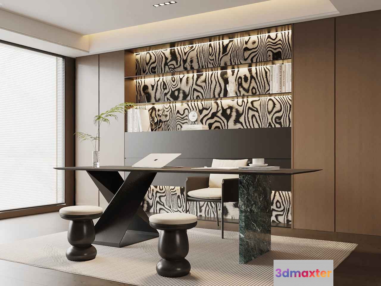 Modern Office Space 3D Model - 3231 - VRAY Render