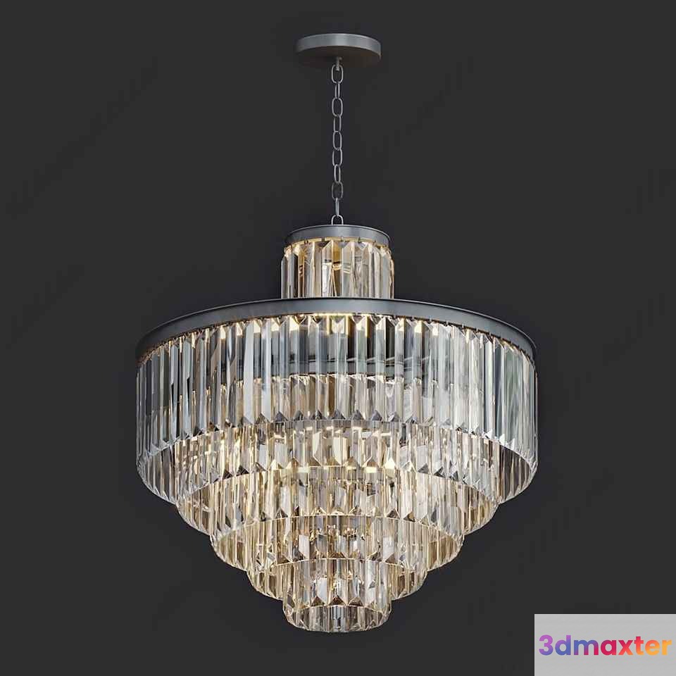 Gold Light Fixture 3D Model - 1831 - VRAY Render