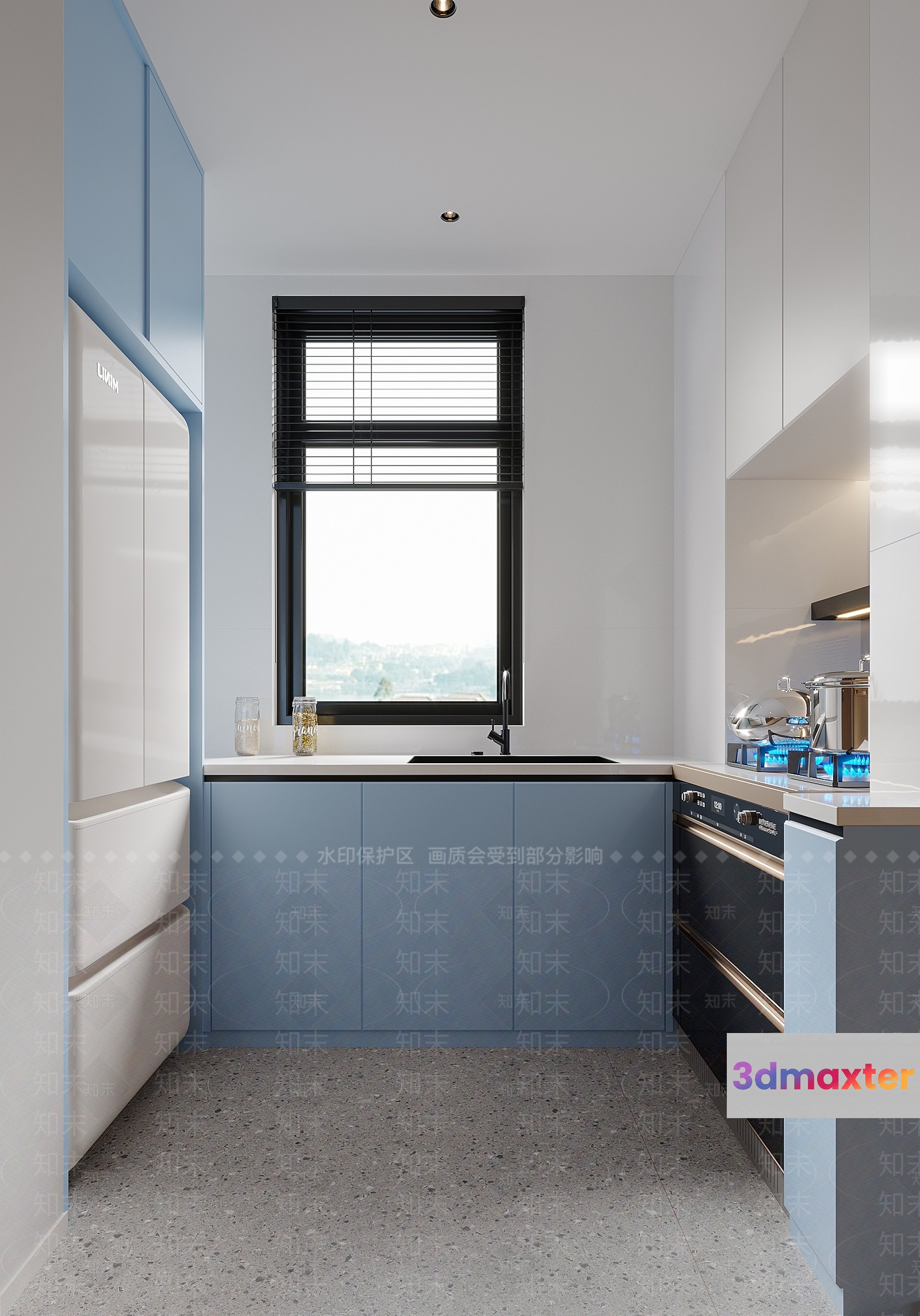 Modern Kitchen 3D Model - 17710 - VRAY Render