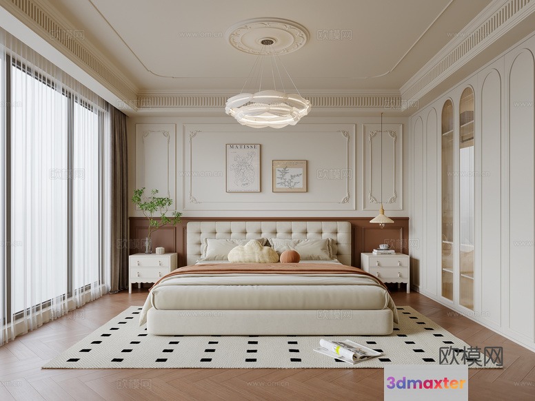 Cozy Bedroom 3D Model - 4597 - VRAY Render