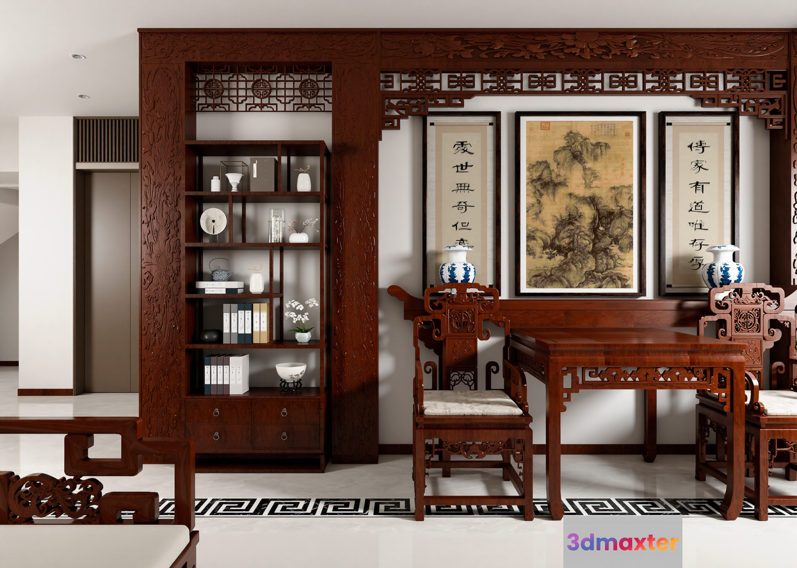 A Wooden Table 3D Model - 6937 - VRAY Render