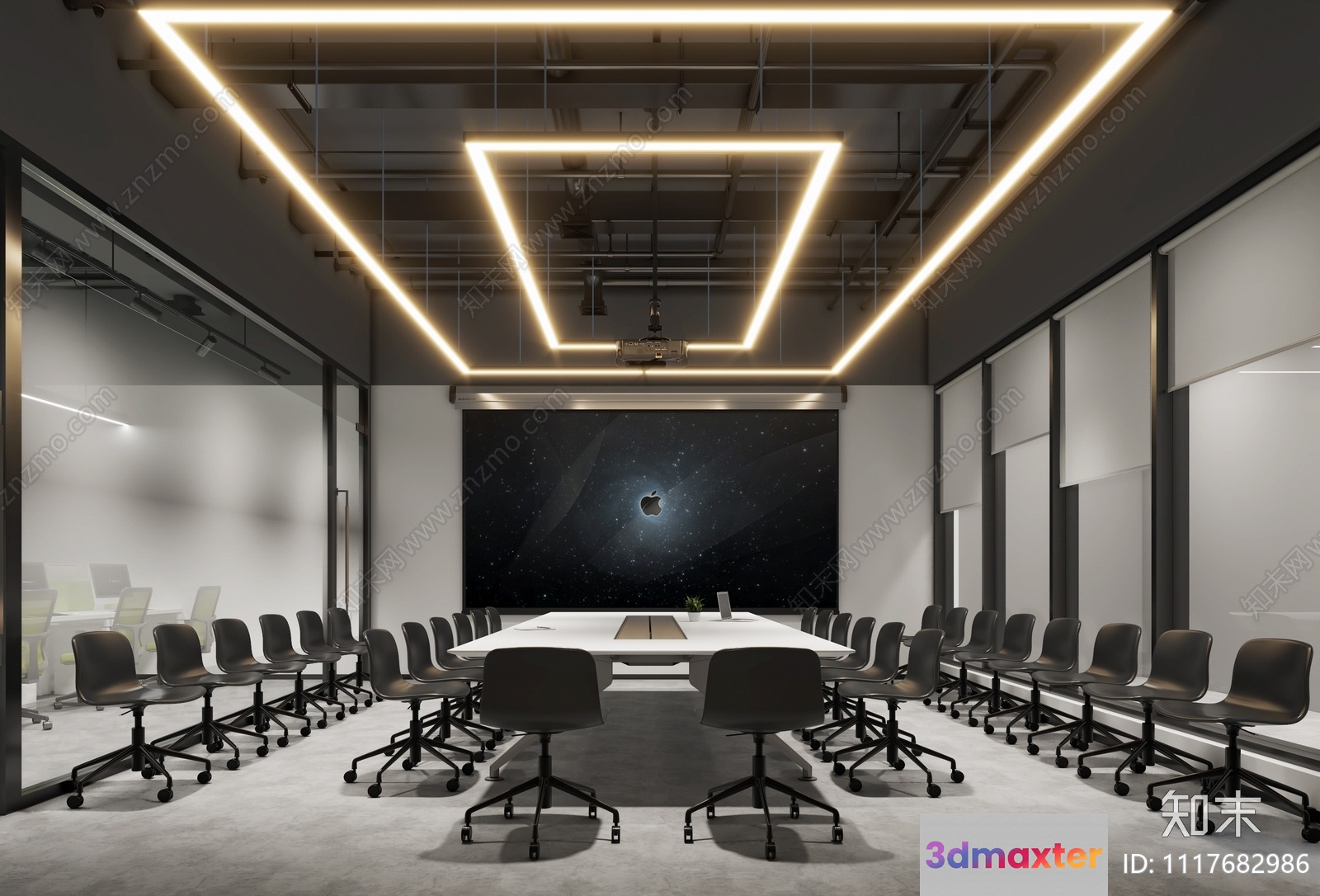 Modern Conference Room 3D Model - 15190 - VRAY Render