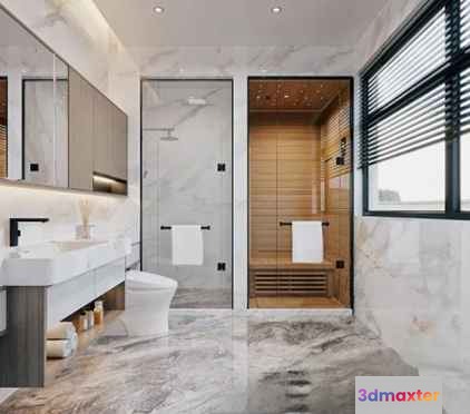 Modern Bathroom 3D Model - 2083 - CORONA Render