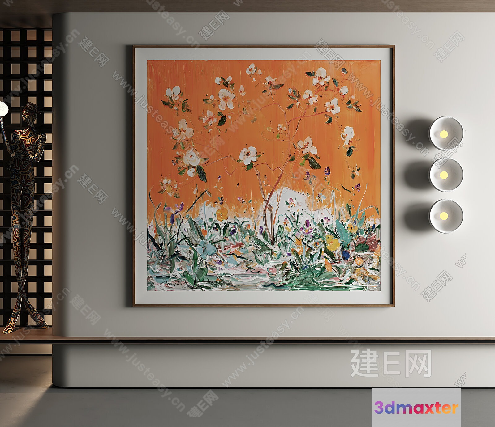Cozy Modern Living Room 3D Model - 19784 - VRAY Render