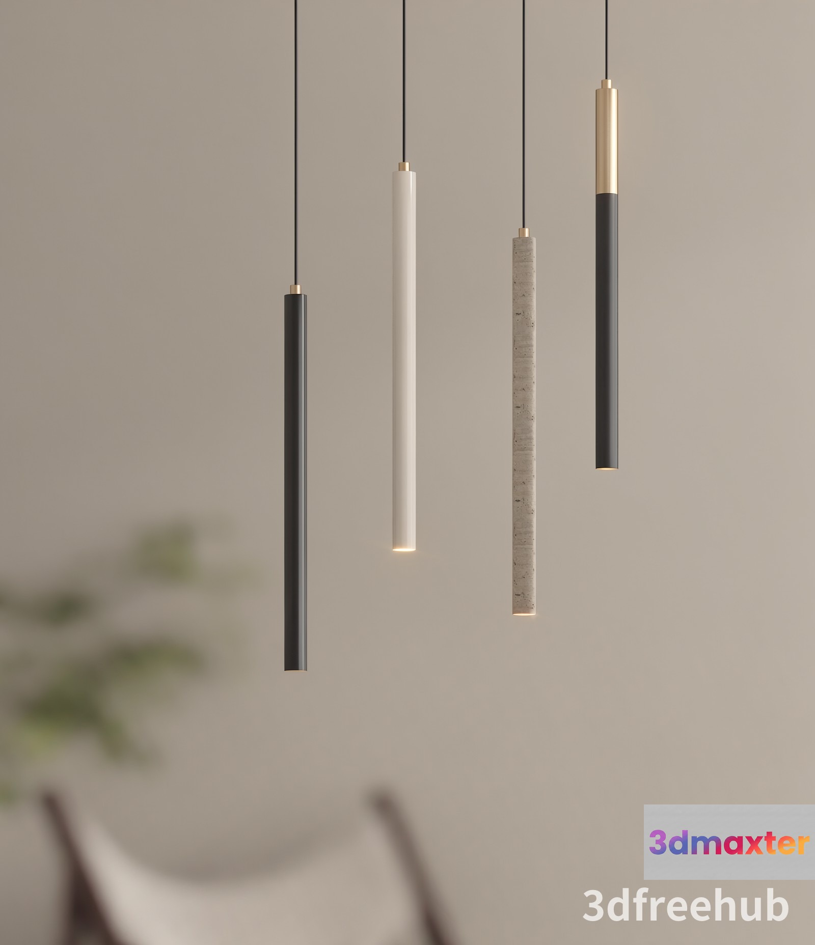 Modern Hanging Lights 3D Model - 20787 - VRAY Render